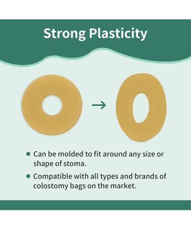 20PCS 2mm Moldable Ostomy Barrier Rings for Better Seal - Medical Grade Adhesive Ostomy Supplies - Buy Online on GoSupps.com