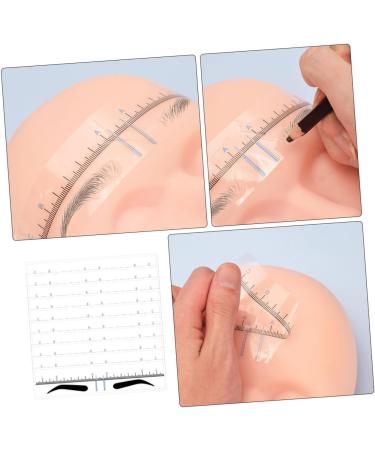 Outanaya 50pcs Eyebrow Positioning Ruler Eyebrow Ruler Sticker Brow Stencil Brow Template Tearable Pvc Suite 18.00X3.80X0.10CM Blue - Buy Online on GoSupps.com