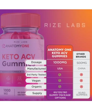 Anatomy One Keto Gummies with Apple Cider Vinegar - Advanced Weight Loss Supplement (60 Gummies) - Buy Online on GoSupps.com