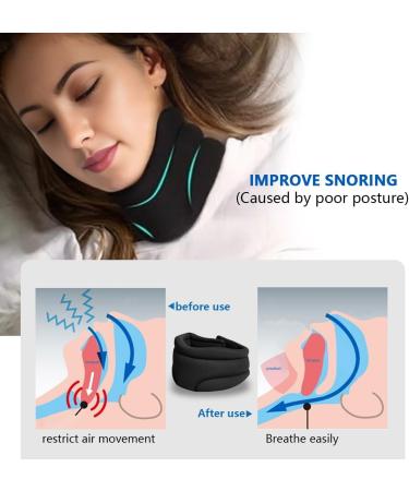 Neck Support Foam Collar for Snoring Relief & Neck Pain | Blue Neck Pillow for Sleep - Buy Online on GoSupps.com