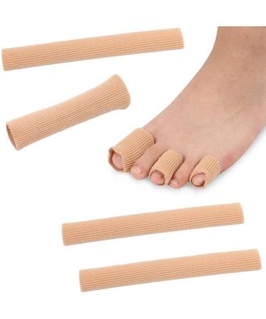 Cuttable Toe Tubes Sleeves 5 Pack with Silicone Gel Lining - Toe Sleeve Protectors for Pain Relief, Corn and Callus Remover - Small Size - Buy Online on GoSupps.com