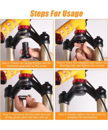 Ixyhkb Universal Airtag Bicycle Bracket - Hidden Bike Fork Protection Accessories for Apple Airtag - International Shipping - Buy Online on GoSupps.com