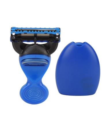 Manual razor disposable razor for women with rotating blade head removable head razor satellite washable hair removal tool (blue)