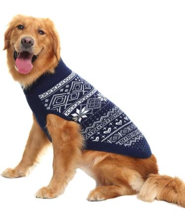 HOMIMP Dog Sweater Argyle - Warm Sweater Winter Clothes Puppy Soft Coat Ugly Dog Sweater for Small Medium and Large Dogs Pet Clothing Boy Girl (Medium Blue) M Bule - Buy Online on GoSupps.com