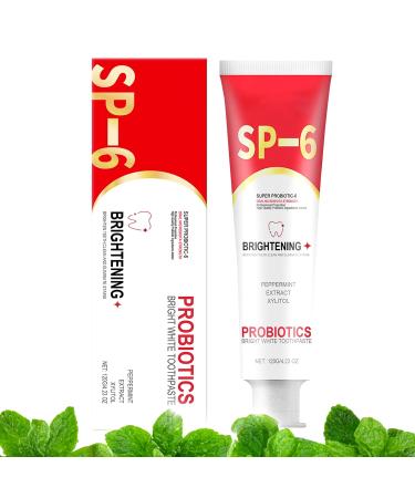 Sp-6 Ultra Whitening Toothpaste Ultra White Toothpaste Sp-6 Super Probiotic 6 Toothpaste-with 6 Probiotics Microbiota Fresh Breath 4.23 oz