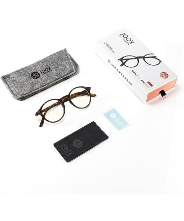 JOOX Vintage Round Reading Glasses for Men & Women - Brown Tortoise Spring Hinges 0.0x Reading Aid - Buy Online on GoSupps.com
