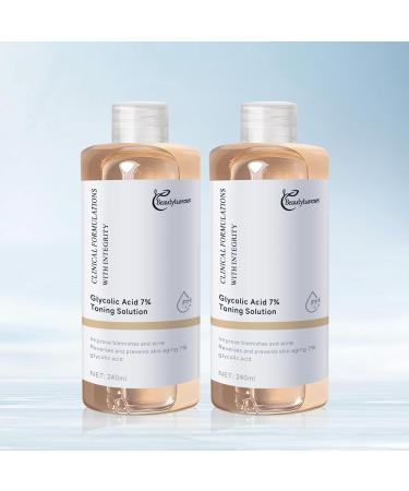 Glycolic Acid 7% Toning Solution - Gently Exfoliates Smooths Skin Texture Improvement Visible Clarity & Also Addressing Uneven Tone Reveal Radiant Skin 8.12 fl oz*2 Bottles - Buy Online on GoSupps.com