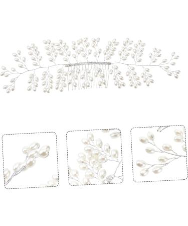 DOITOOL Bridal Hair Accessories Tiara Bridal Hair Comb Women Hair Comb Wedding Hair Comb White European and American Accessories Women's Wedding Hair Accessories - Buy Online on GoSupps.com
