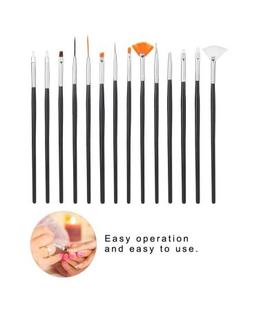 15pcs Painting Brush Set - DIY Nail Art Manicure Tools for Detailed Dotting & Line Drawing - International Shipping Available - Buy Online on GoSupps.com