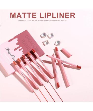 Dulele 12 Colors Matte Lip Liner Set - Professional Makeup Slim Lipstick Pen for Moisturized & Smooth Lips - High Pigmented Longwear Lip Pencils in Rich Creamy Shades - Buy Online on GoSupps.com
