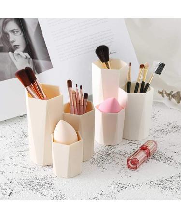 Anncus 3 Colors Simple Stylish Women Makeup Brush Holder Bucket Eyebrow Pencil Eyeliner Storage Box Without Brush Multi-size Durable - (Color: Khaki) - Buy Online on GoSupps.com
