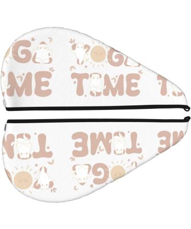 Hair Towel Wrap | Quick-Dry Hair Turban with Button - Cat Yoga Time Design - Buy Online on GoSupps.com