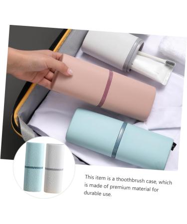 Beavorty 2 Portable Raccoon Toothbrush Case | Blue Toothbrush Container for Easy Storage | Compact 19.8x7.2cm Travel Solution - Buy Online on GoSupps.com