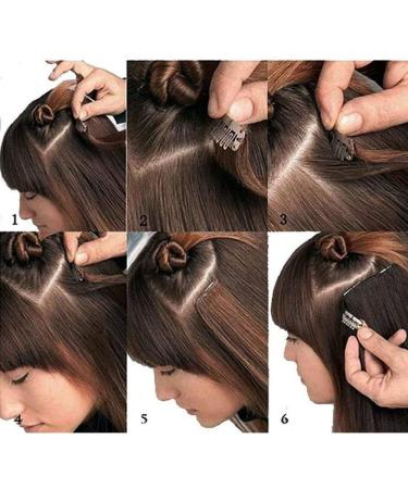 26 Inch Long Straight Blonde Clip in Hair Extensions - 8pcs Full Head Synthetic Hairpiece in Bleach Blond #Bleach Blond-2 - Buy Online on GoSupps.com