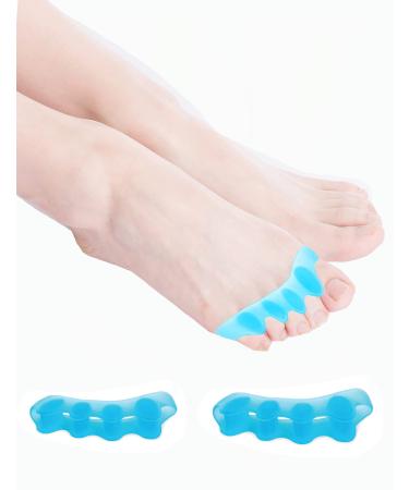 Toe Separators to Correct Bunions and Restore Toes to Their Original Shape (Bunion Corrector Toe Spacers Toe Straightener Toe Stretcher Big Toe Correctors Toe Separator) (Blue)