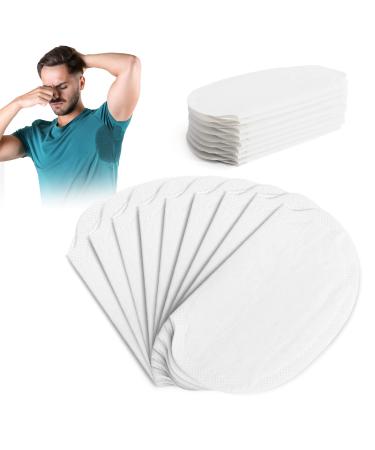 Armpit Sweat Pads,Yisionu Underarm Sweat Pads for Women and Men [100 Packs],Disposable Premium Absorbent Armpit Underarm Shields,Comfortable Unflavored,Non Visible,Sweat Free Armpit Protection, White