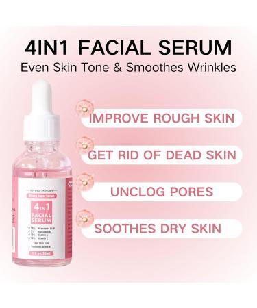4 In 1 Face Serum for Women - Niacinamide Serum - Hyaluronic Acid Serum for Face - Vitamin C Serum for Face - Face Serum Skin Care - Deeply Hydrating Face Serum - Calming & Soothing Serum Face - Buy Online on GoSupps.com