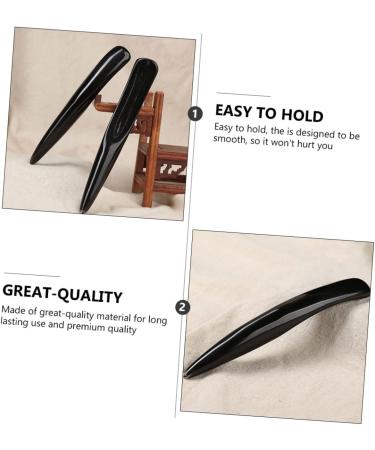 Beavorty 2 STK Manual Horn Massage Board - Multifunctional Skin Scratch Massage Tool (17x3cm) - Black - 2 Pcs for International Shipping - Buy Online on GoSupps.com