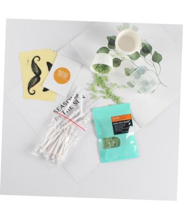 Minkissy Nose Hair Removal Wax Set - Gentle Wax for Easy Nose Hair Removal - Complete Kit with Applicators & Wooden Pins - Buy Online on GoSupps.com