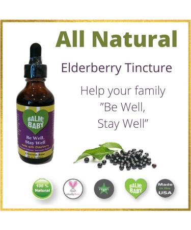 BALM! Baby Organic Elderberry Tincture 2oz - Made in USA - Buy Online on GoSupps.com