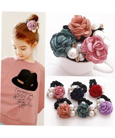 minkissy Little Girl Hair Ties Pearl Hair Ties Flower Pearl Hair Tie Flower Hair Rope Ponytail Hair Bands Flower Pearl Hair Rope Korean Version Hairpin Little Girls Hair Ties - Buy Online on GoSupps.com