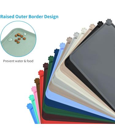 Shop AUDWUD Silicone Waterproof Dog & Cat Feeding Mat - Anti-Slip 71x46 cm Pet Bowl Mat for International Shipping - Buy Online on GoSupps.com