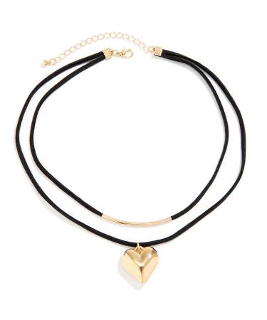 Oralgos Elegant U-shaped heart-trailer necklace for women adjustable chain jewelry for everyday use appointments parties gold