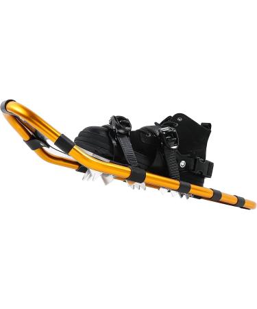Goutone Lightweight Snowshoes with Poles - 25 Inches for Women Men Youth Kids - Aluminum Terrain Snow Shoes with Adjustable Trekking Poles and Carrying Tote Bag - Gold - Ideal for 120-180lbs - Buy Online on GoSupps.com