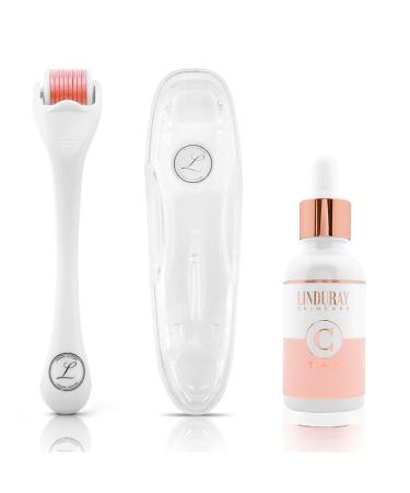 Derma Roller Microneedling Kit for Face 0.30mm - Vitamin C Serum & Hyaluronic Acid - 540 Titanium Micro Needles - Includes 3 Free Ebooks - Buy Online on GoSupps.com