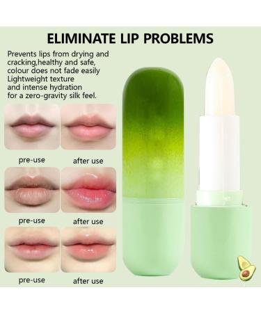 Hydrating Moisturizing Lipstick Lip Balms Stick Anti Cracked Lip Oil Natural Lipstick Base Moisturizer for Women Girls Avocado - Buy Online on GoSupps.com