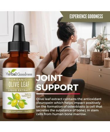 Herbal Goodness Olive Leaf Extract Liquid 1oz - for Immune Boost Cadiovascular Support Cognitive Wellbeing Improved Skin Health and Digestive Comfort with Antioxidants - 1 Bottle 1 Fl Oz (Pack of 1) - Buy Online on GoSupps.com
