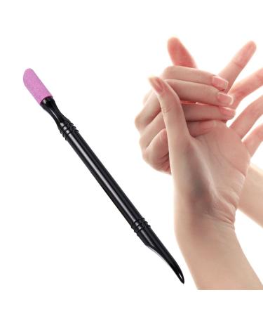 Cimenn New Nail Art Cuticle Remover Scrub Polish Quartz Pusher Stick Pen Manicure Pedicure Repair Tool