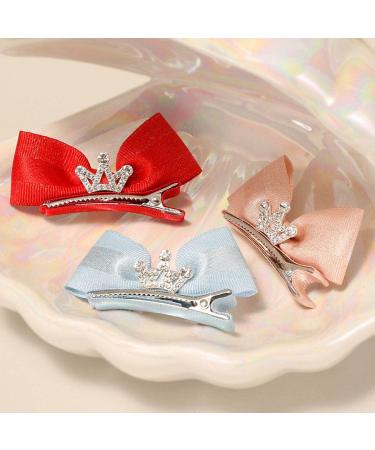 Iyou Baby Girls Hair Clips - 6 Pcs Crystal Red Loop Hair Accessories for Princess Birthday Parties - Buy Online on GoSupps.com