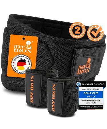 Jeff iron premium weight lifting belt men women double sewn Lifting belt weight lifting belt weight belt Gym belt Weightlifting fitness belt training belt powerlifting now new black-orange l