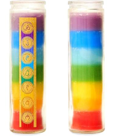 Buy Chakra & Luck Premium Seven Chakras Layered Candle | Enhance Positivity & Meditation | International Shipping Available - Buy Online on GoSupps.com