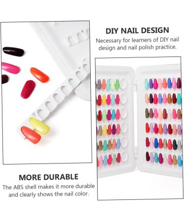 minkissy 1pc Nail Color Book Nail Color Chart Display Nail Color Display Board Salon Nail Color Plate Nail Polish Color Chart Nail Color Display Plate Accessories Manicure Abs White - Buy Online on GoSupps.com