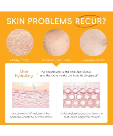 5PCS Vitamin C Skincare Set Complete Face Care Kit with Cleanser Toner Serum Eye Cream and Face Cream Moisturizing Anti-Aging Skin - Buy Online on GoSupps.com