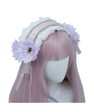 amangul Sweet Hair Women Washing Face Hairband Pleated Laces Elegant Flower Shape Headbands Hair Hoop for Girls