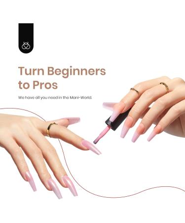 Beetles Gel Nail Polish Set - Ballet Dress Collection | 6 Shades of Milky White, Sheer Pink, Nude, Jelly & Transparent | Soak Off UV DIY Manicure Kit for Women - Buy Online on GoSupps.com