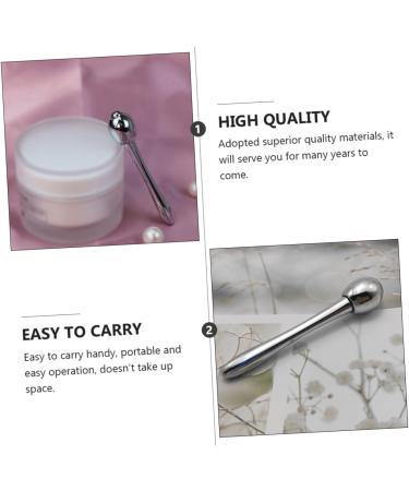 Minkissy Eye Cream Roller Ball Massage Stick - Skin Care Tool for Puffiness Relief & Brightening - 7.8x6cm Silver Eye Massager for Women - Buy Online on GoSupps.com