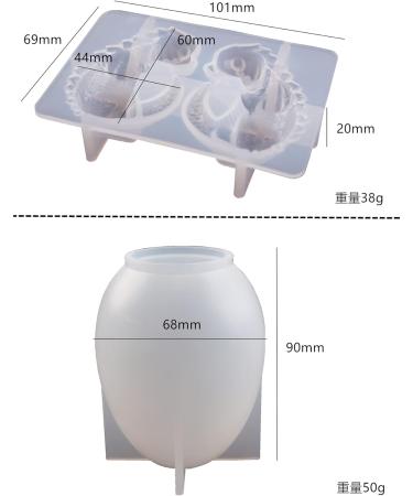 Dragon Egg and Dinosaur Silicone Resin Mold - 2 Pack | Easter Egg, Candle, and Home Decoration Mold - Buy Online on GoSupps.com