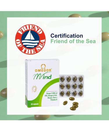 OMEGOR Mind Omega 3 Vitamin C & B12 Zinc for Your Mind Healthy Heart Borragine Skin Oil Antioxidant Property 30 Capsules - Buy Online on GoSupps.com