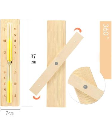 Buy Tahuaon 15-Minute Rotatable Sauna Hourglass - Heat-Resistant Wood & White Sand | Perfect for Relaxation & Wellness - Buy Online on GoSupps.com