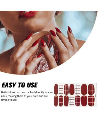 dijiusidy Nail Art Stickers Self-Adhesive Fingernail Decal with Strap Glue DIY Art Decor Full Cover Manicure Kits for Women Girls YMX211 - Buy Online on GoSupps.com