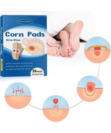 Corn Remover Pads Wart Remover Foot Corn Remover Patch 24 Pcs Corn Removal Pads Corn Removal Ideal for Relief Corn Pain and Foot Care Corn Plasters with Hole for Feet Hand Toe - Buy Online on GoSupps.com