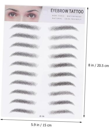 Angoily 2pcs 3d Eyebrow Stickers Bionic Eyebrow Stickers Eyebrows Artificial Eyebrow Water Proof Template 6d - Buy Online on GoSupps.com
