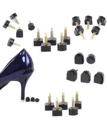 5 Pairs High Heel Shoe Repair Tips - Durable Non-Slip Caps | Replacement Heel Protectors in 5 Sizes (7-12mm) - U Shape Black - Buy Online on GoSupps.com