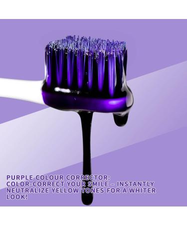 Instant Teeth Whitening Booster Purple Toothpaste for Teeth Whitening Purple Toothpaste Tooth Stain Removal Colour Corrector Serum Non-Invasive Treatment for Yellow Stains Colour Corrector Gel - Buy Online on GoSupps.com