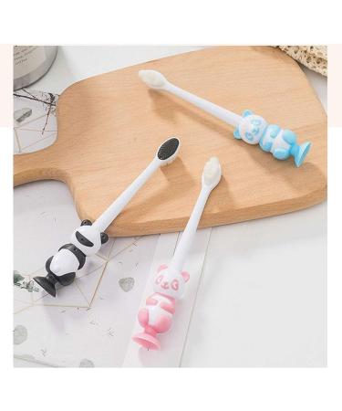 Clean Nano Toothbrush Set for Kids 4 Fun Animal Motif Manual Toothbrushes with Suction Cup Ideal for Toddlers Aged 3-14 - Buy Online on GoSupps.com