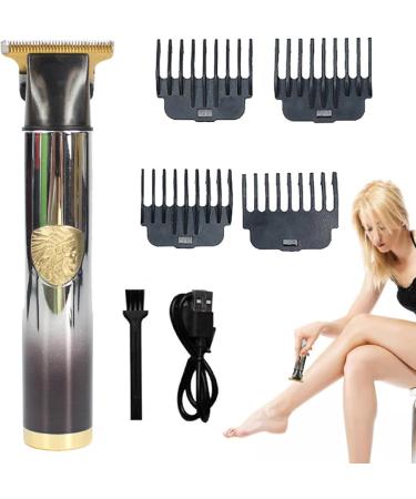 T9 Hair Trimmer Rechargeable Embossed Beard Trimmer for Men Rechargeable Barbershop Boldheaded Hair T-Blade Hair with 4 Guide Comb Fovolat -Silver Black - Buy Online on GoSupps.com